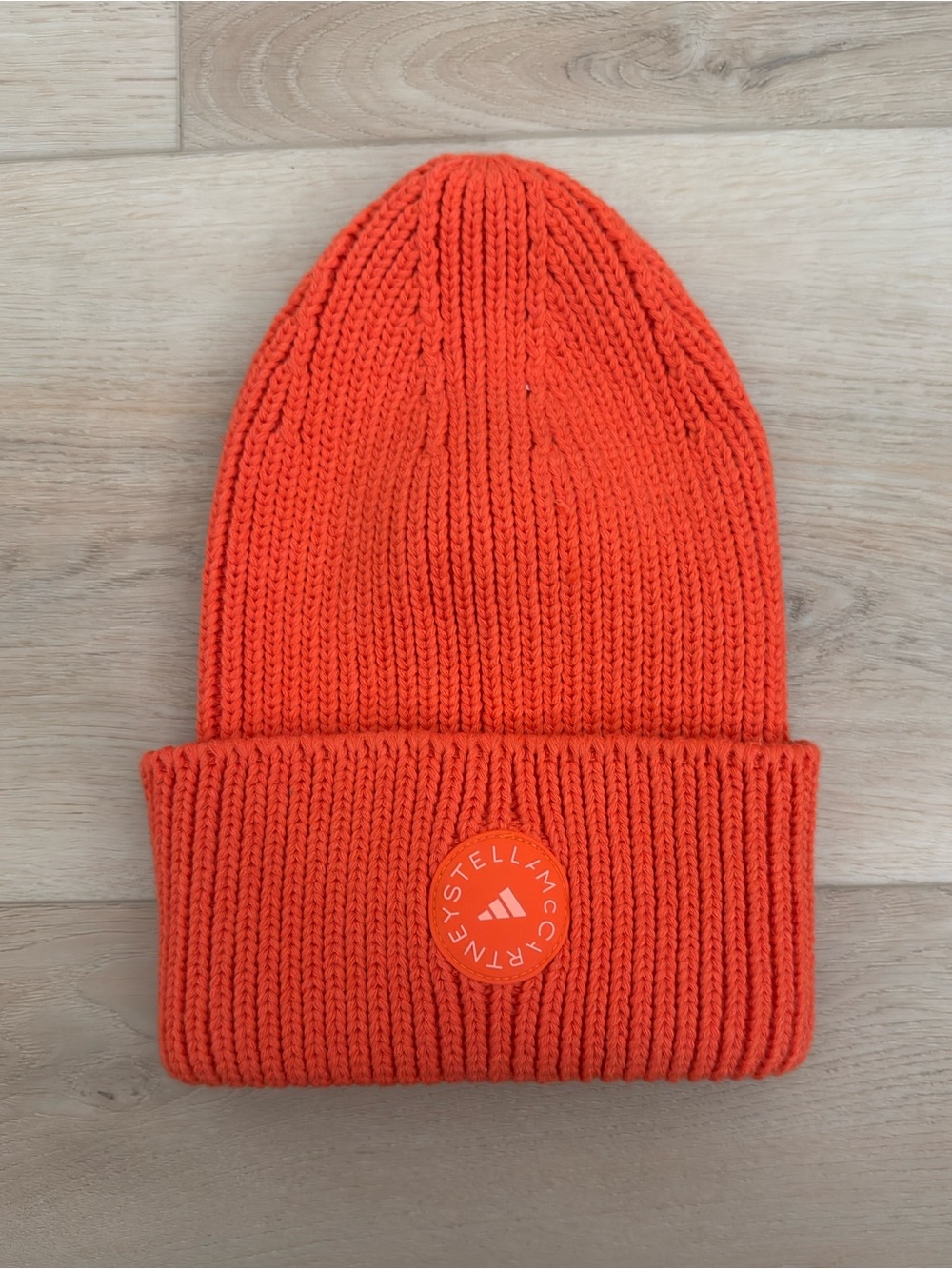 Adidas x Stella McCartney Bright Orange Knit Beanie